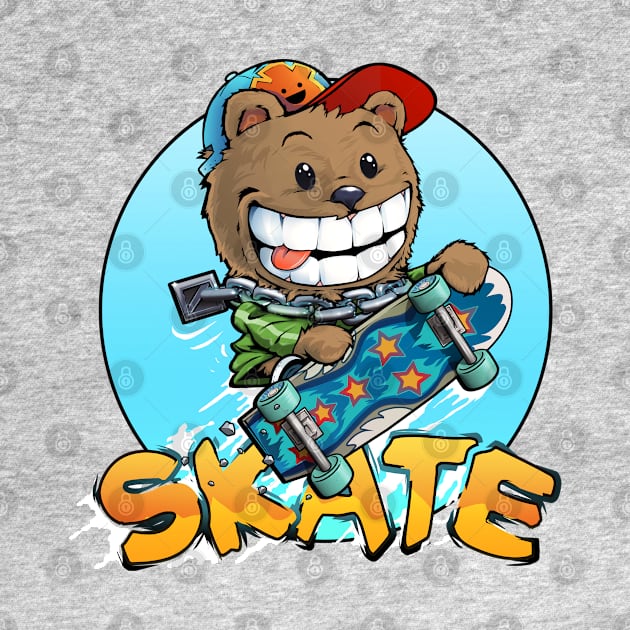 Bear skateboard by ArtificialPrimate